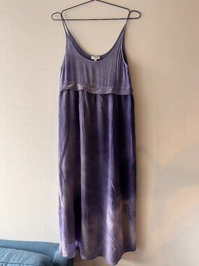 Wilfred Lavender Silk Loose Maxi Bisous Dress
